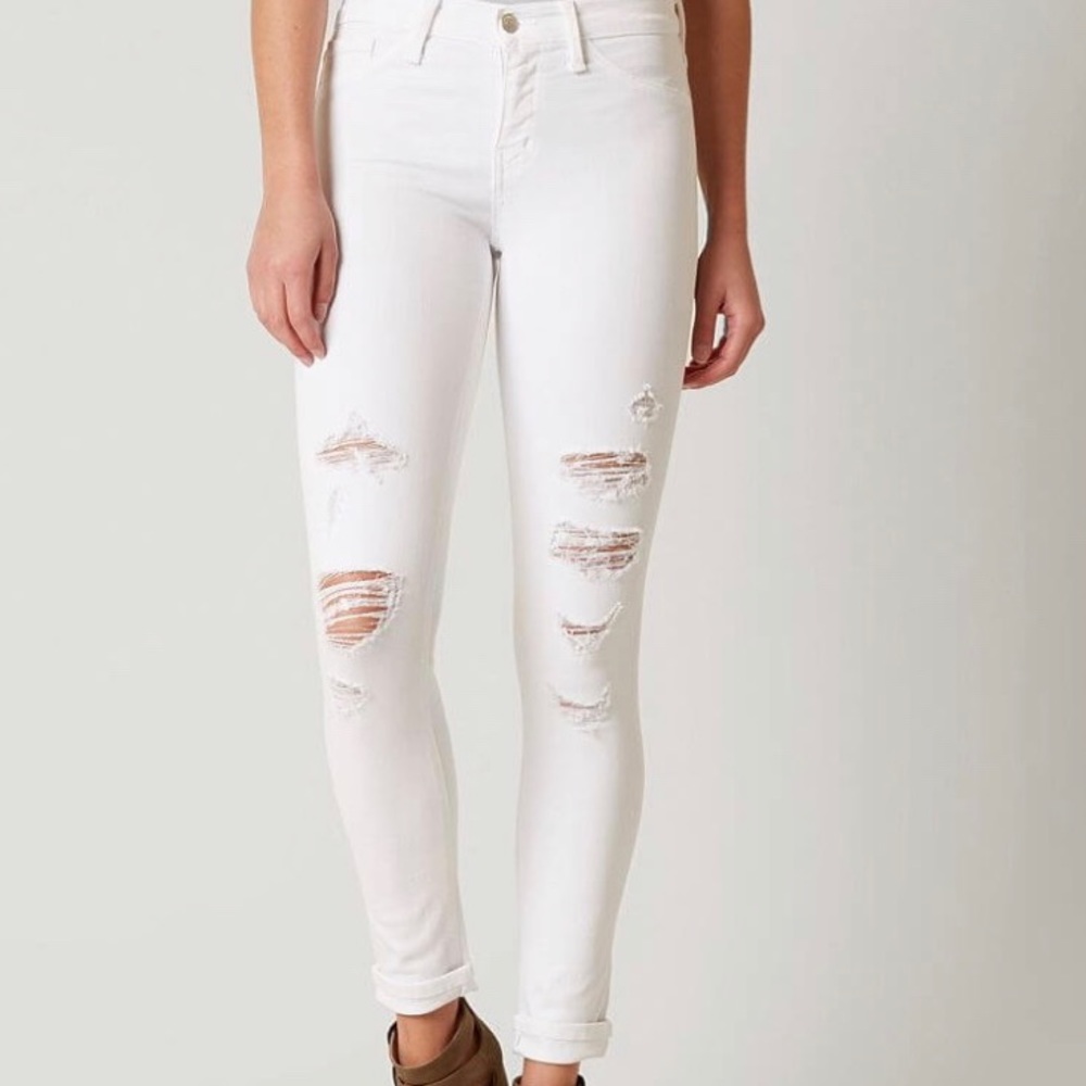 Flying Monkey White Distressed Jeans